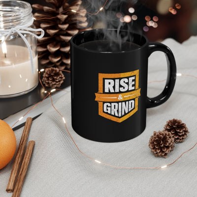 Rise And Grind 11oz Black Mug