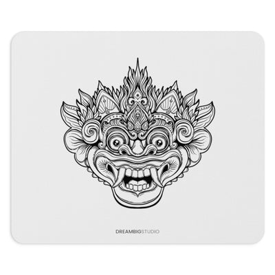 Bali Barong Mask White Mousepad