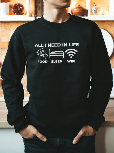 Food Sleep Wifi Sweater