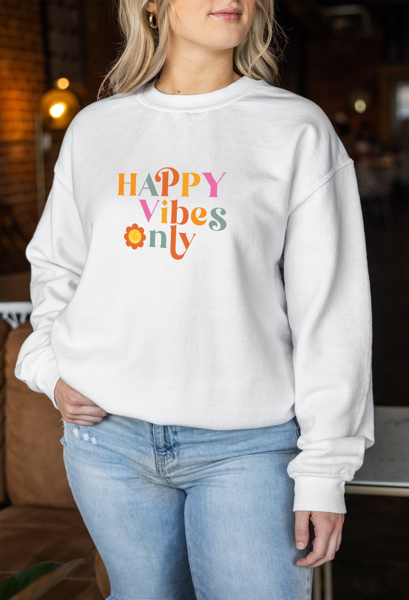 Happy Vibes Only Sweater