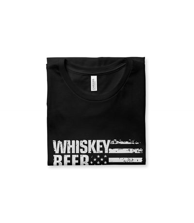 Whiskey Beer Guns Freedom Tee