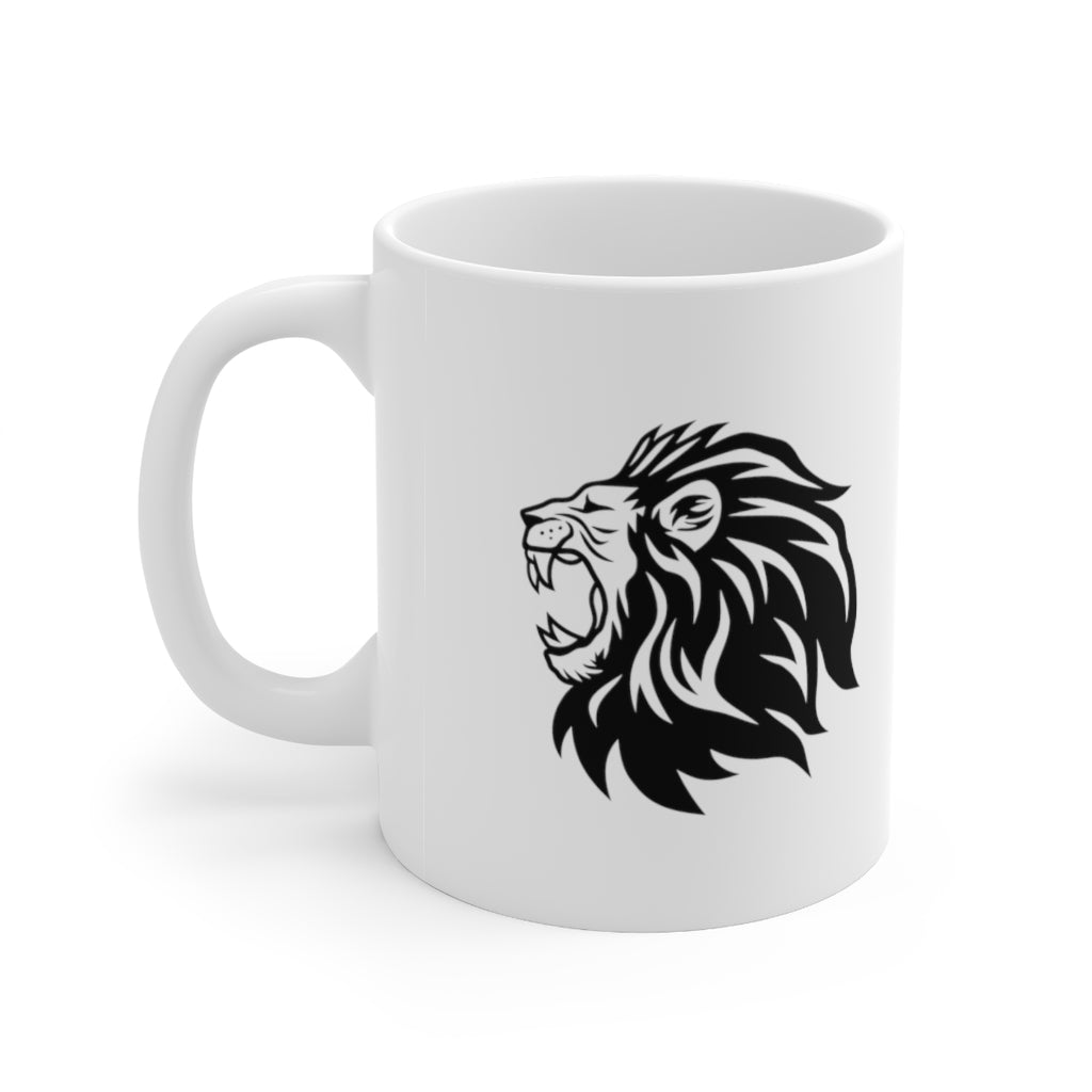 Lion 11oz White Mug