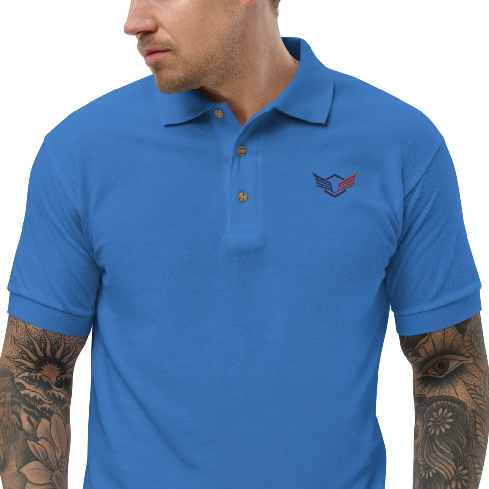 Falcon Wing Embroidered Polo Shirt