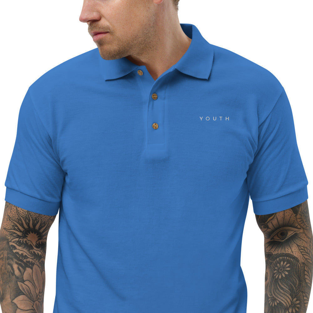 Youth Dark Embroidered Polo Shirt