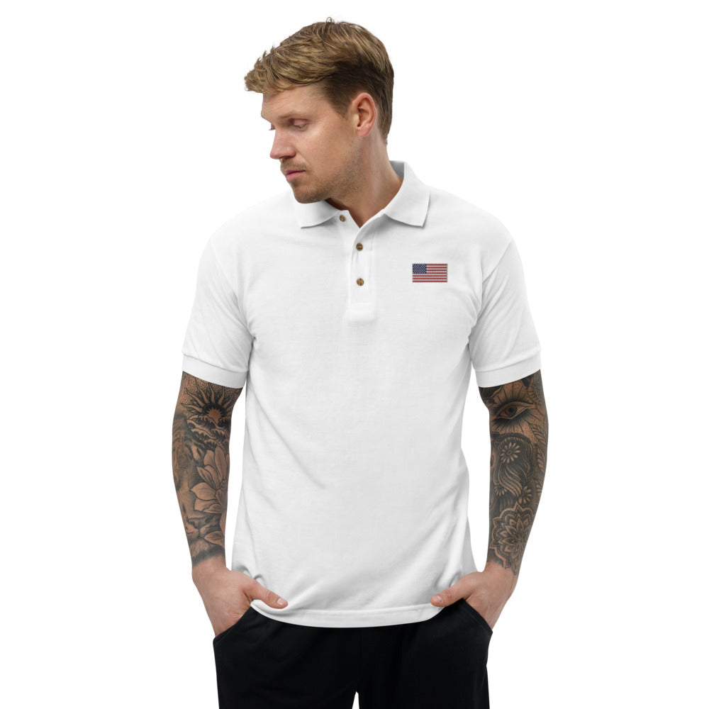 USA Embroidered Polo Shirt