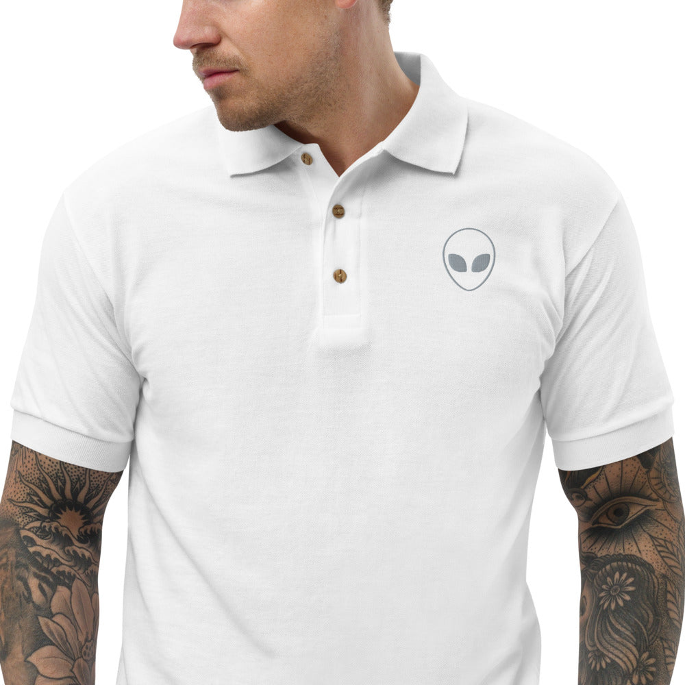 Alien Embroidered Polo Shirt