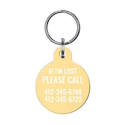 Engraved Pet ID Tag (Design 1)