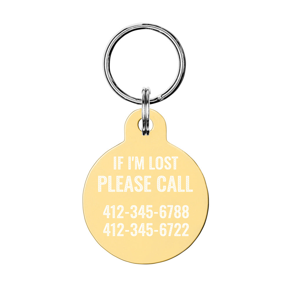 Engraved Pet ID Tag (Design 2)
