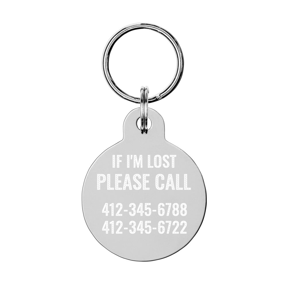 Engraved Pet ID Tag (Design 8)