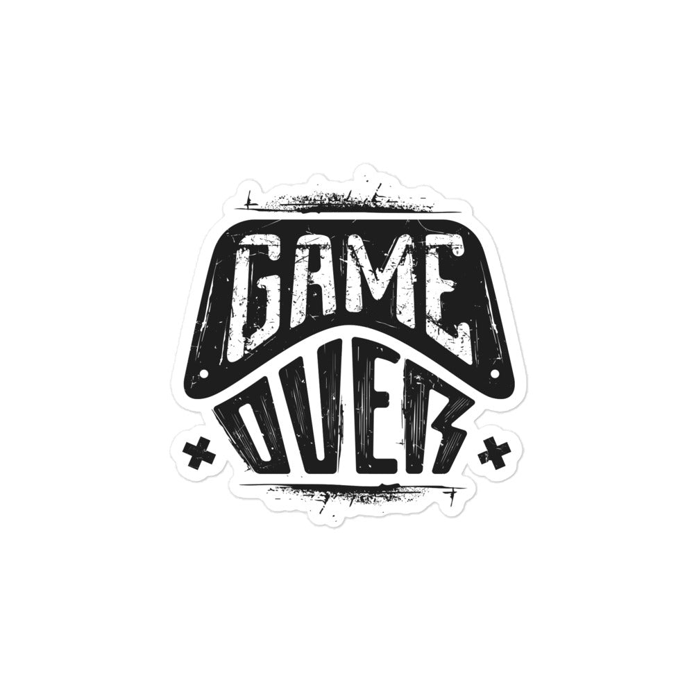 Game Over Bubble-Free Stickers