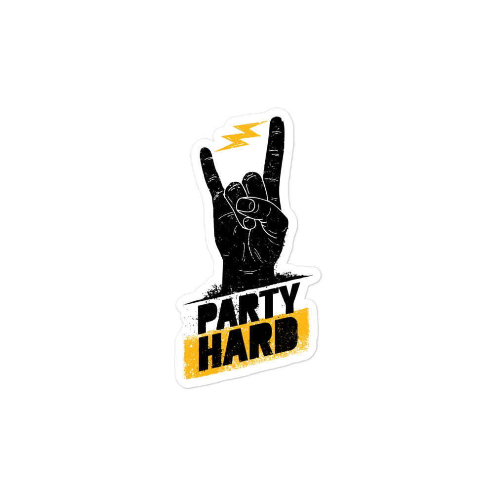 Party Hard Bubble-free Stickers