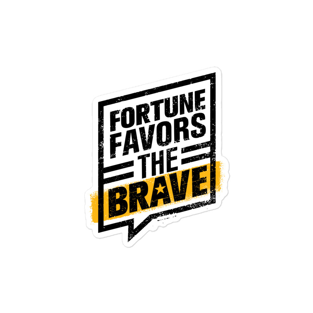 Fortune Favors The Brave Bubble-free Stickers