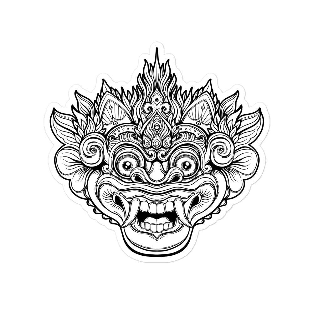 Bali Barong Mask Bubble-free Stickers