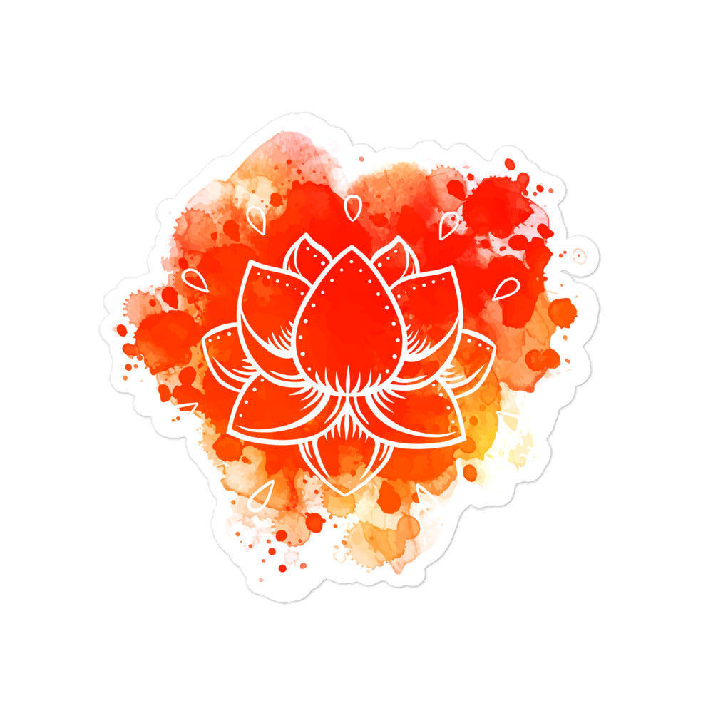 Yoga Lotus Flower Bubble-free Stickers