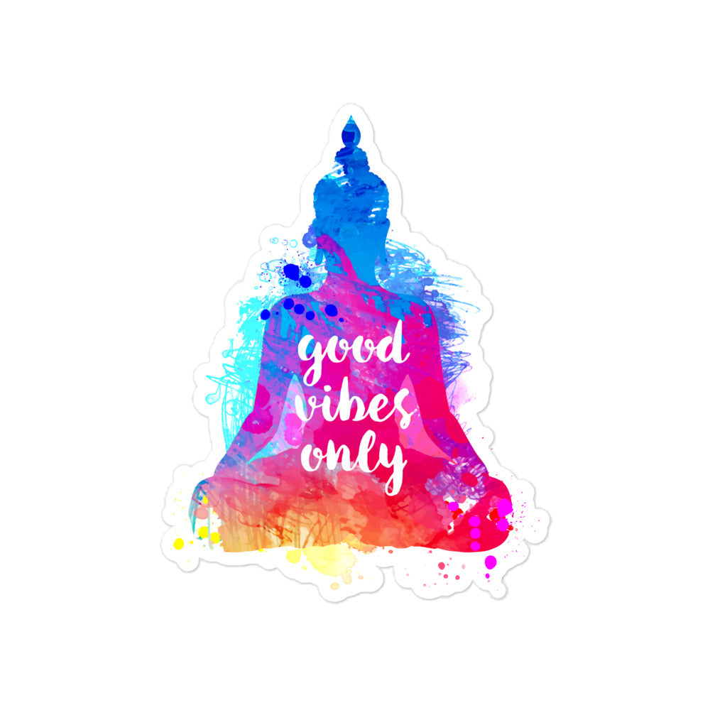 Yoga Good Vibes Only Bubble-free Stickers