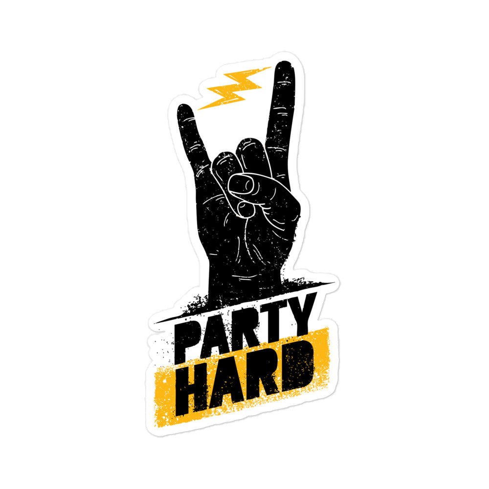 Party Hard Bubble-free Stickers