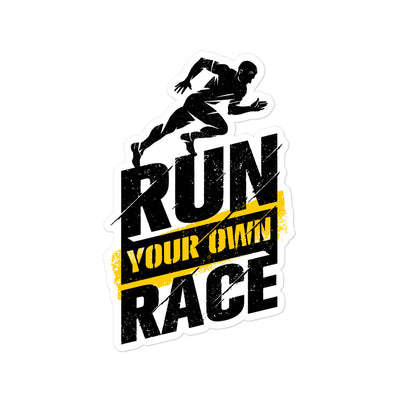 Run Your Own Race Bubble-Free Stickers