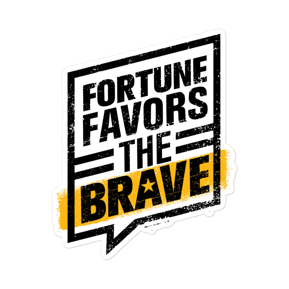 Fortune Favors The Brave Bubble-free Stickers