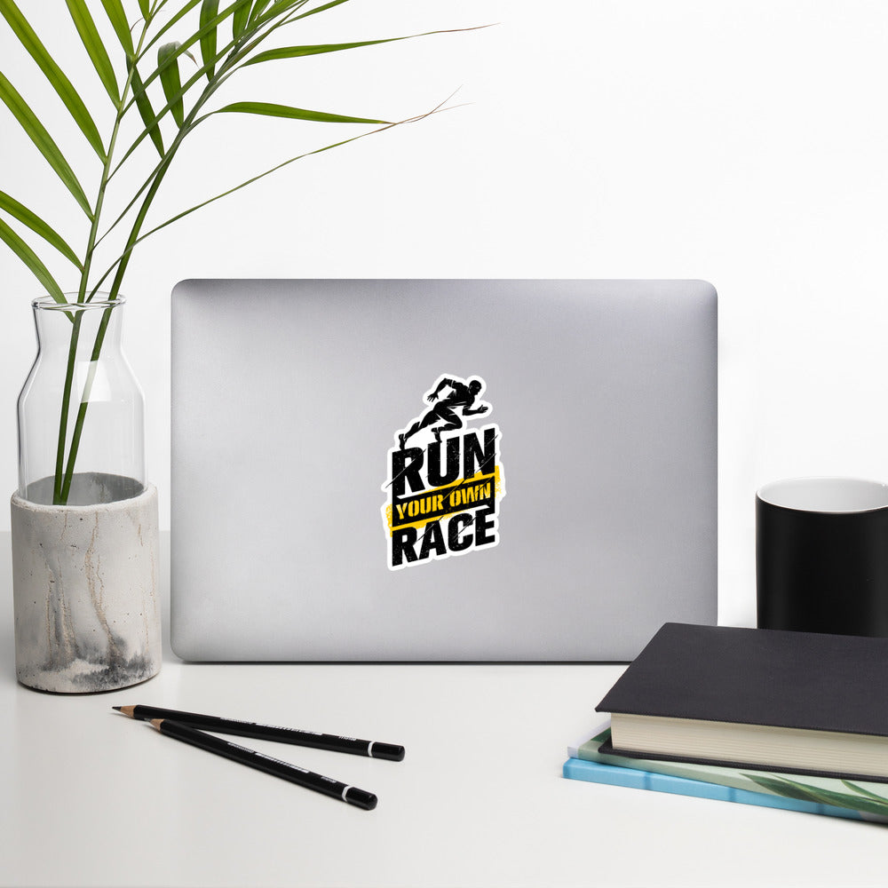 Run Your Own Race Bubble-Free Stickers
